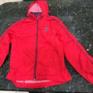 Official MLB Boston RedSox Zipper Rain Jacket